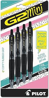 PILOT G2 Mini Gel Pen, Retractable, Fine 0.7 Mm, Black Ink, Black Barrel...
