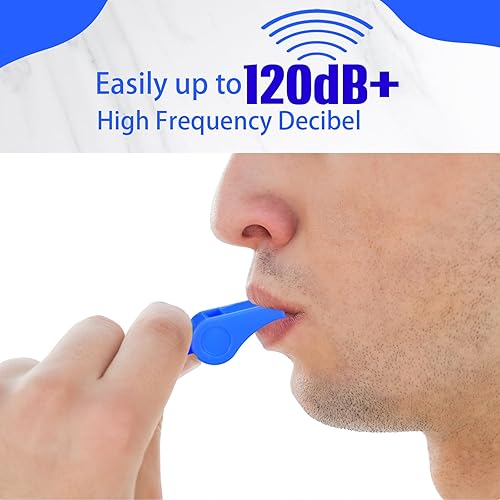 Miniatura 4 de Honoson Silbato para adultos con cordón de seguridad de plástico silbato de emergencia de supervivencia fuerte para salvavidas entrenadores