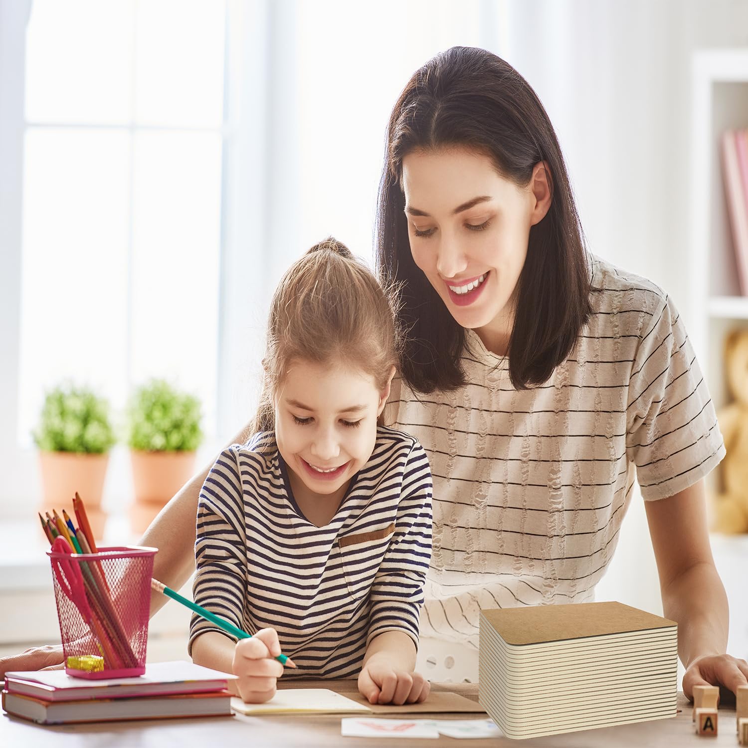 WANBAO 30 Pcs A5 Kraft Paper Notebooks Journal Softcover Notebooks Bulk 5.5 Inch x 8.3 Inch Lined 60 Pages 30 Sheets, Travel Journal Set, for Travelers, Office Supplies - Image 3