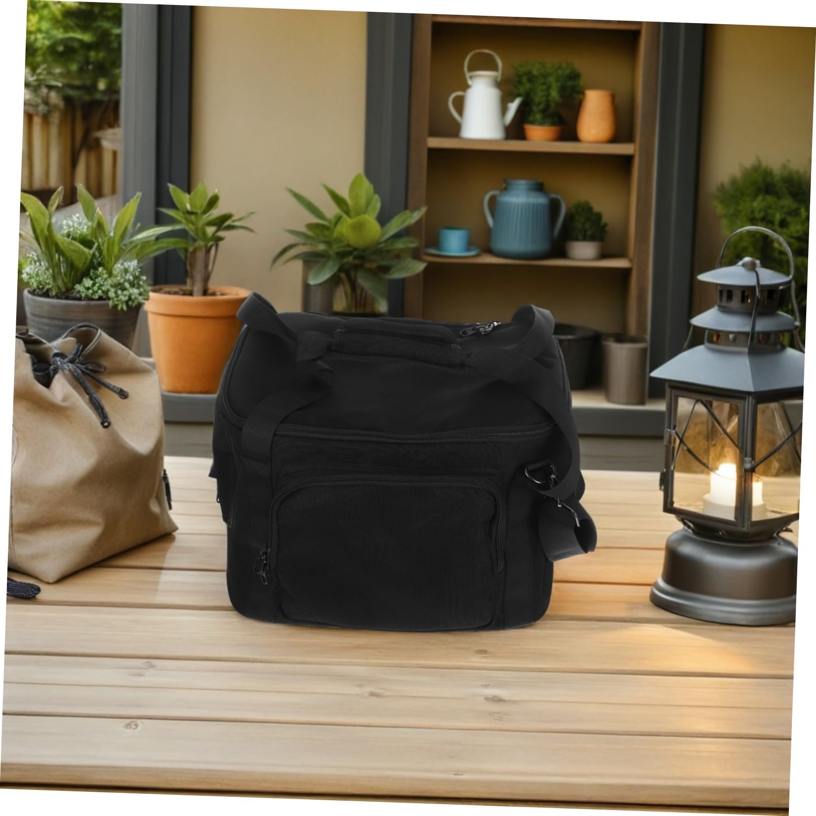 BESPORTBLE Borsa Per Alimentatore Portatile Con Tasche Frontali Impermeabili Per Accessori Di Ricarica e Cavi Design Leggero Con Tracolla Imbottita e Maniglia Per Trasporto Confortevole