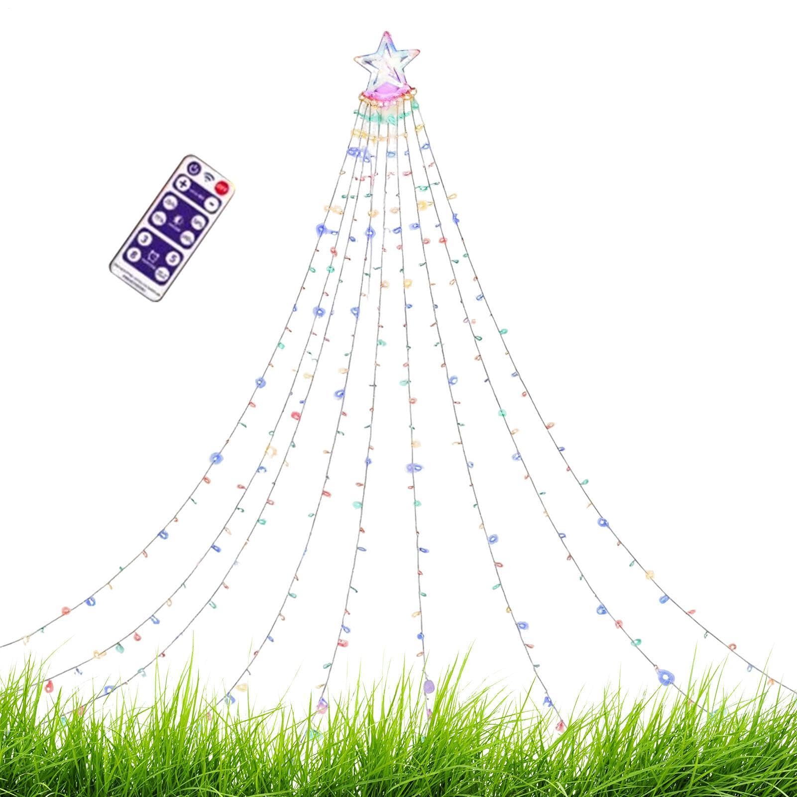 di Natale da Esterno Decorazione con Illuminazione Solare da 3,35 m e Timer