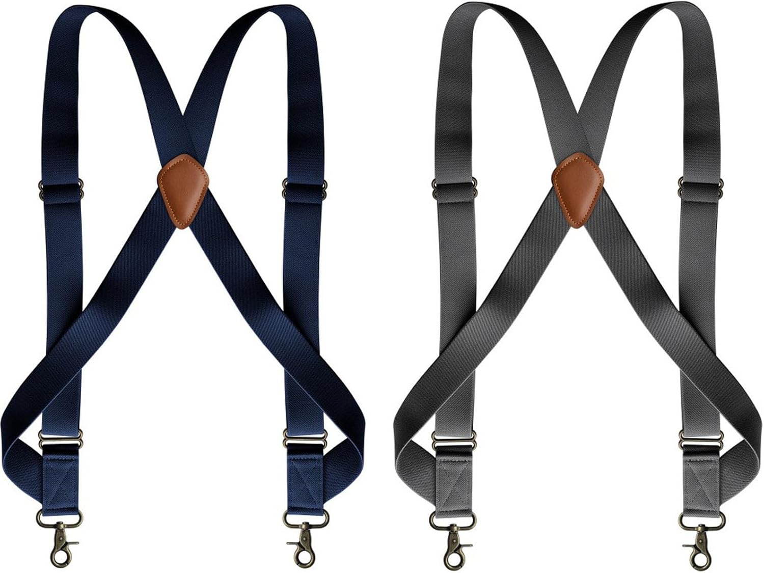 Men Side Hook Suspenders Heavy Duty Trucker Work Suspender Adjustable Elastic Braces for Big and Tall
