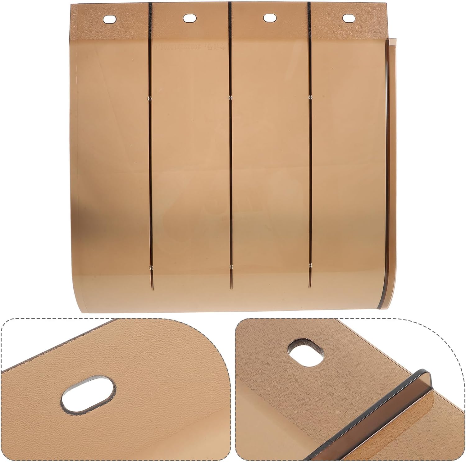 Replaceable Window Rain Awning Canopy 40x40cm Tea Color Patio Porch Balcony Outdoor Door Shelter UV Protection
