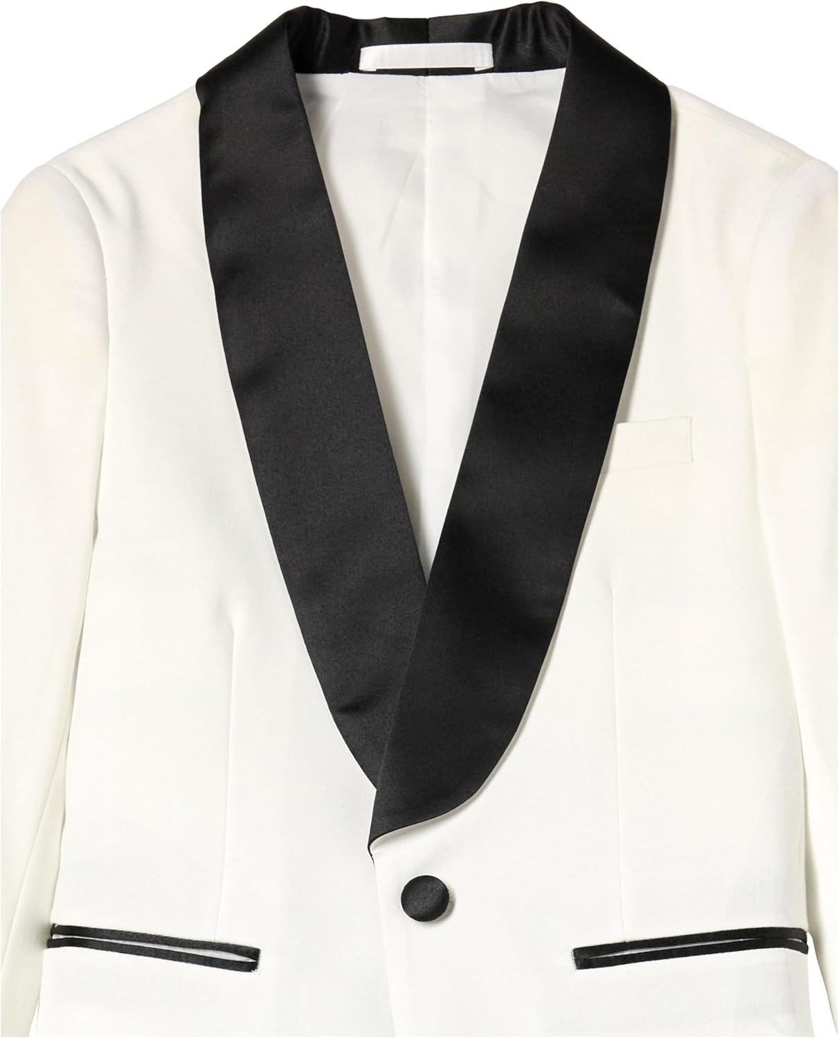 Isaac Mizrahi Boys' Boys' Slim Fit Contrast 2pc Shawl Collar Tuxedo Suit- Black Pants