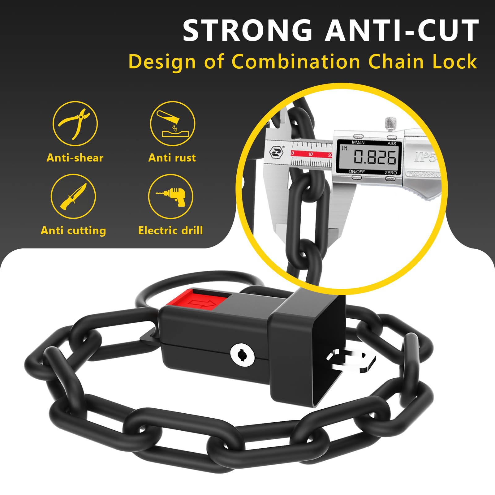 Steering Wheel Lock Anti-Theft Device, Seat Belt Lock, Anti Theft Car Device with 3 Keys, Car Theft Prevention Device Fit Most Vehicle, SUV, Golf Cart Security