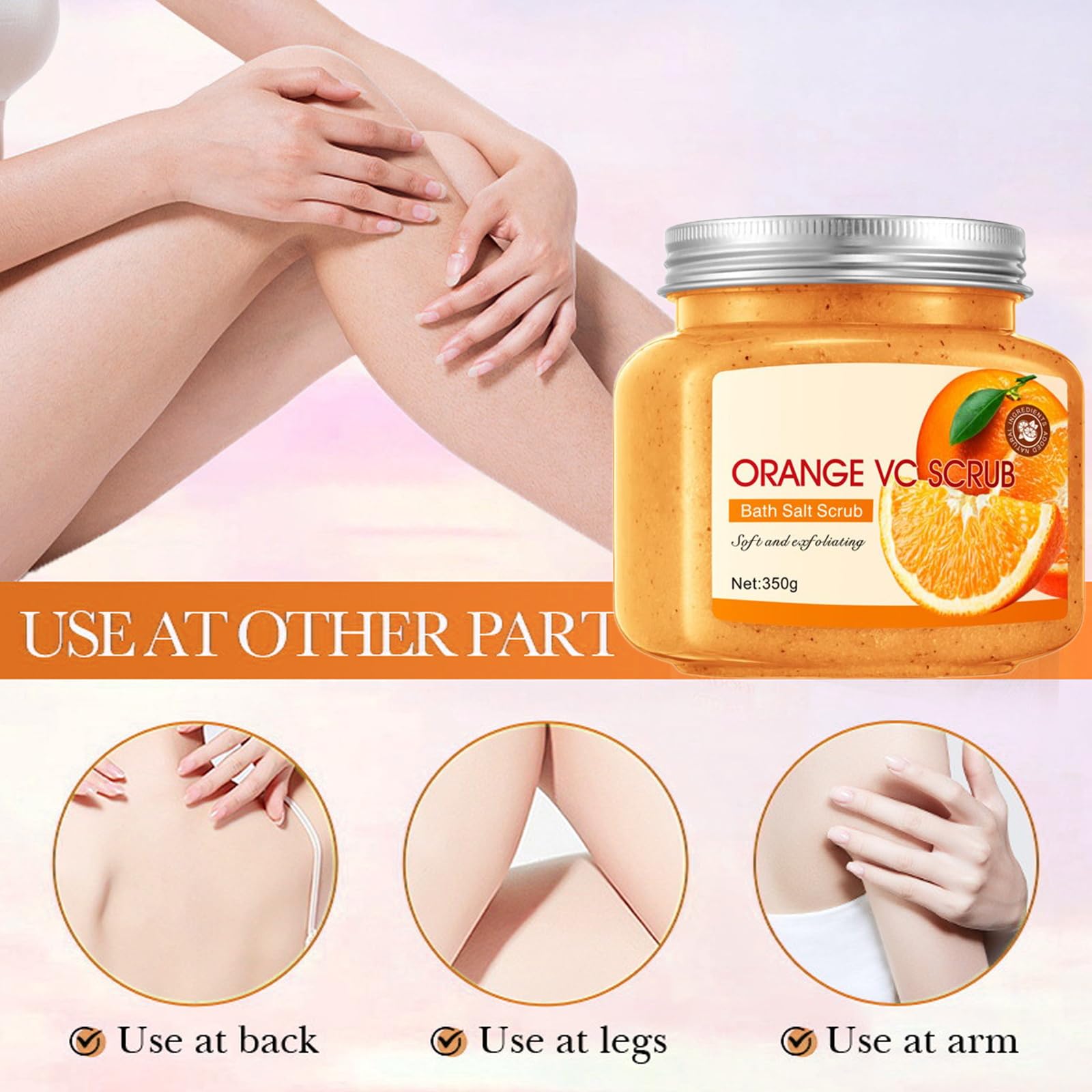 350 g Peeling do ciała pod prysznic, usuwa martwe komórki i odmładza skórę, idealny do wszystkich rodzajów skóry, tonizujący i złuszczający peeling do ciała, wygładzająca i odżywiona skóra