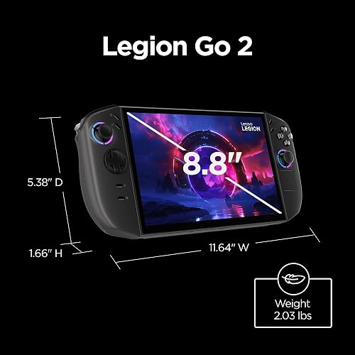 Lenovo Legion Go 2 Mobile Game Console - AMD Ryzen Z2 Processor, 8.8" WQXGA PureSight OLED Display - 144Hz - Integrated AMD Radeon Graphics - 16GB Memory - 1TB Storage - 13