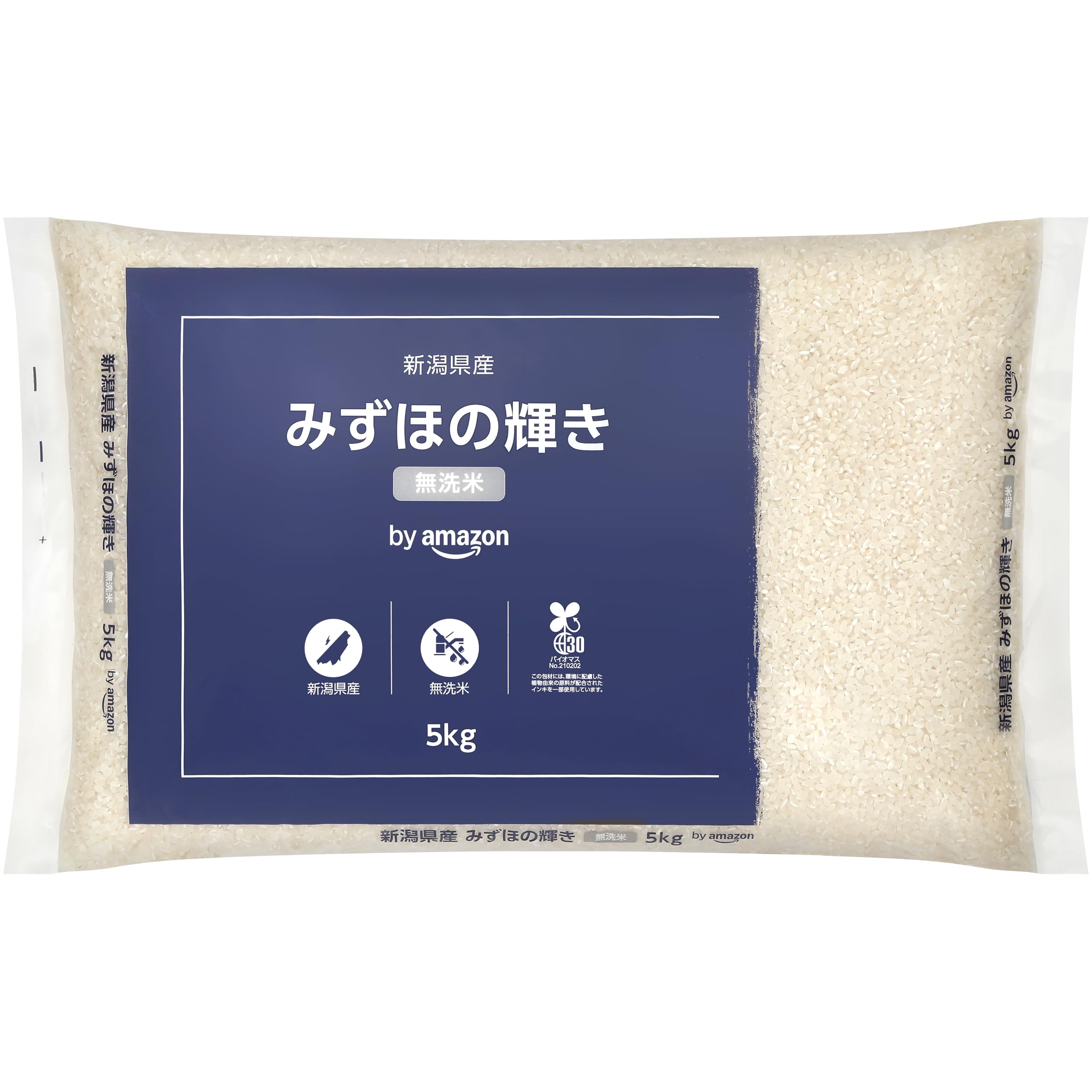 Amazon.co.jp: by Amazon 新潟県産 みずほの輝き 無洗米 5kg 令和7年産