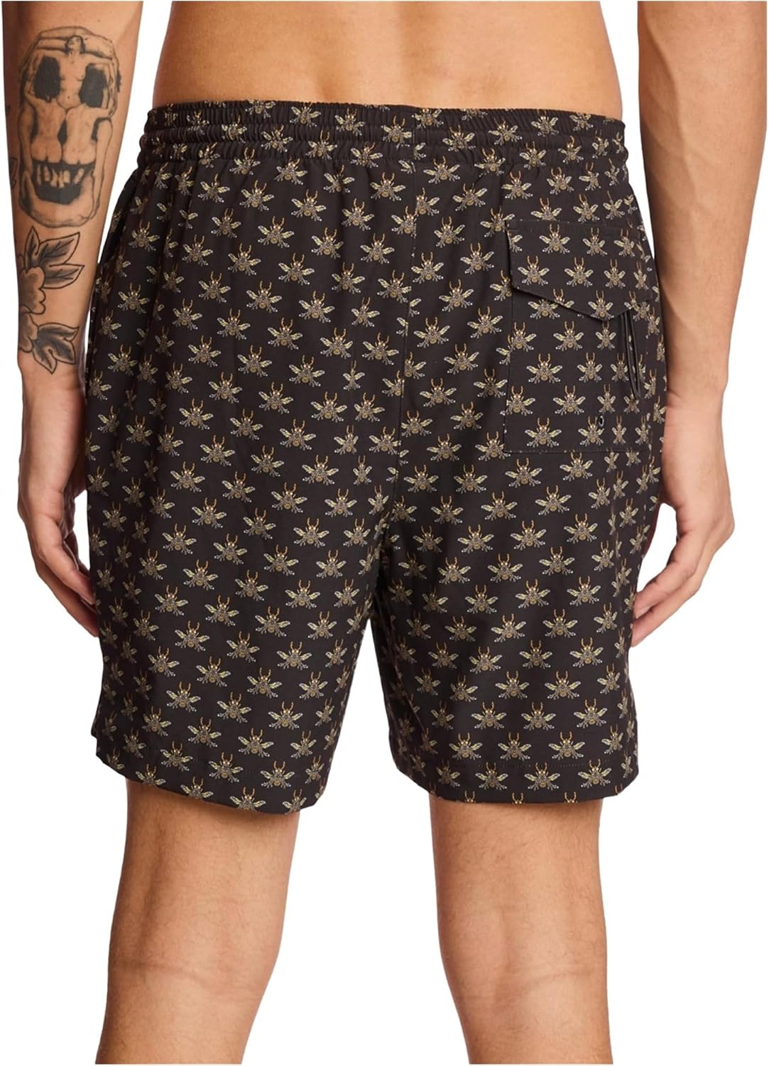 Paisley & Gray Mens Gilligan Printed Drawstring 6'' Swim Bottom Trunks, Multicoloured, Small