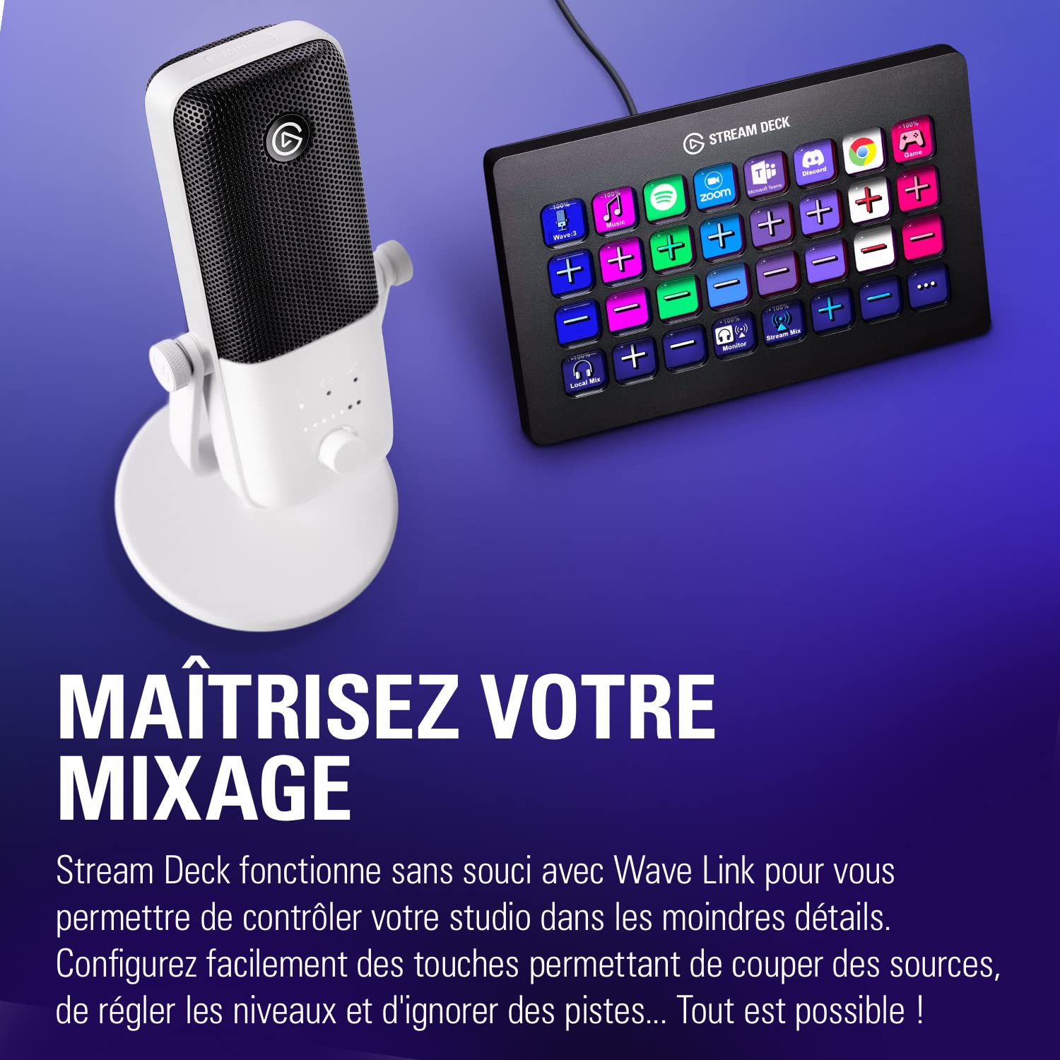 Elgato Wave:3 White – Micro à condensateur USB