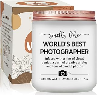 Photographer Gifts - Photography Gifts for Women, Wedding Photographer Candle - Lavender Scented Candles