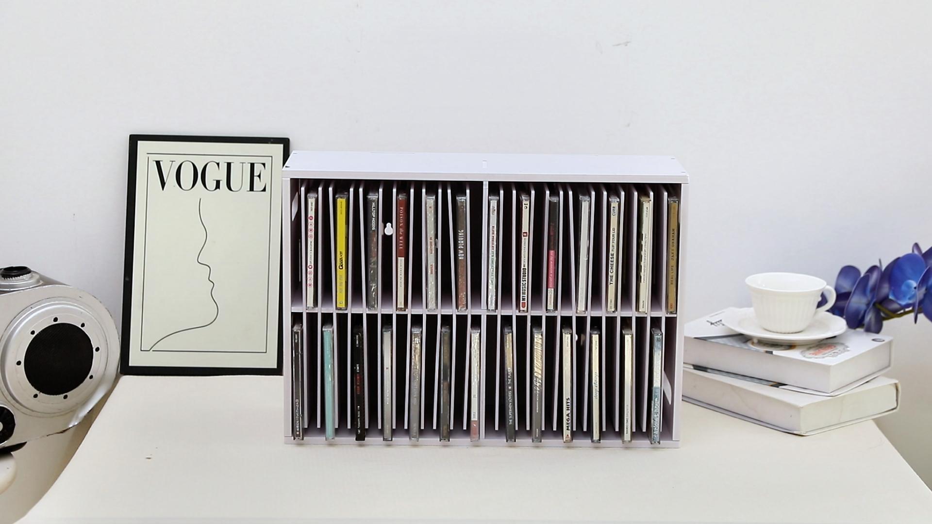 Amazon.com: SANFURNEY 52 Slots CD Storage Holder, Wall-Mounted CD