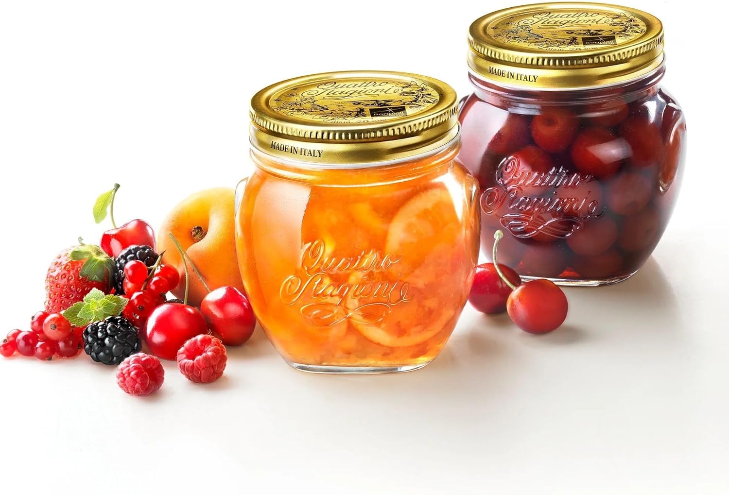 Bormioli Rocco Quattro Stagioni Amphora Small Glass Canning Jar with Lid, 17 oz., Set of 12 - Image 6