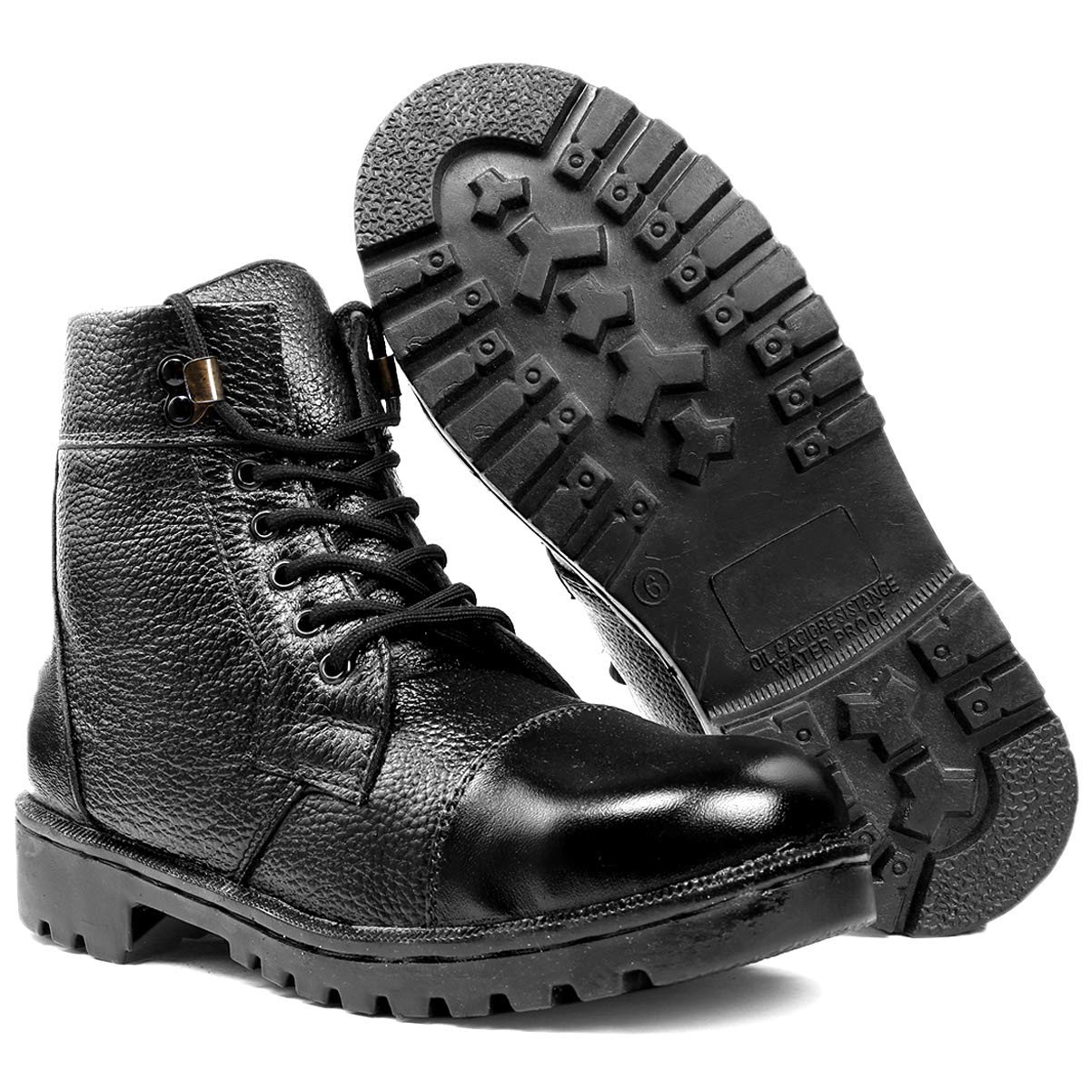 PARA TROOPS Mens Black Genuine Leather Commando Safety Boot Shoes (B07XKPNH59) Amazon Price History, Amazon Price Tracker