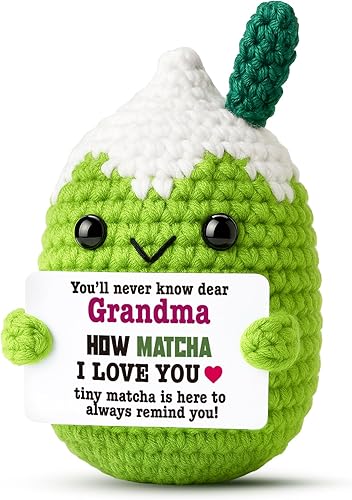 Miniatura 12 de Affirmations Crochet Matcha Buddy - Regalo de cumpleaños positivo para mujeres, amigas, mejores amigas, compañeras de trabajo, jefa, regalo