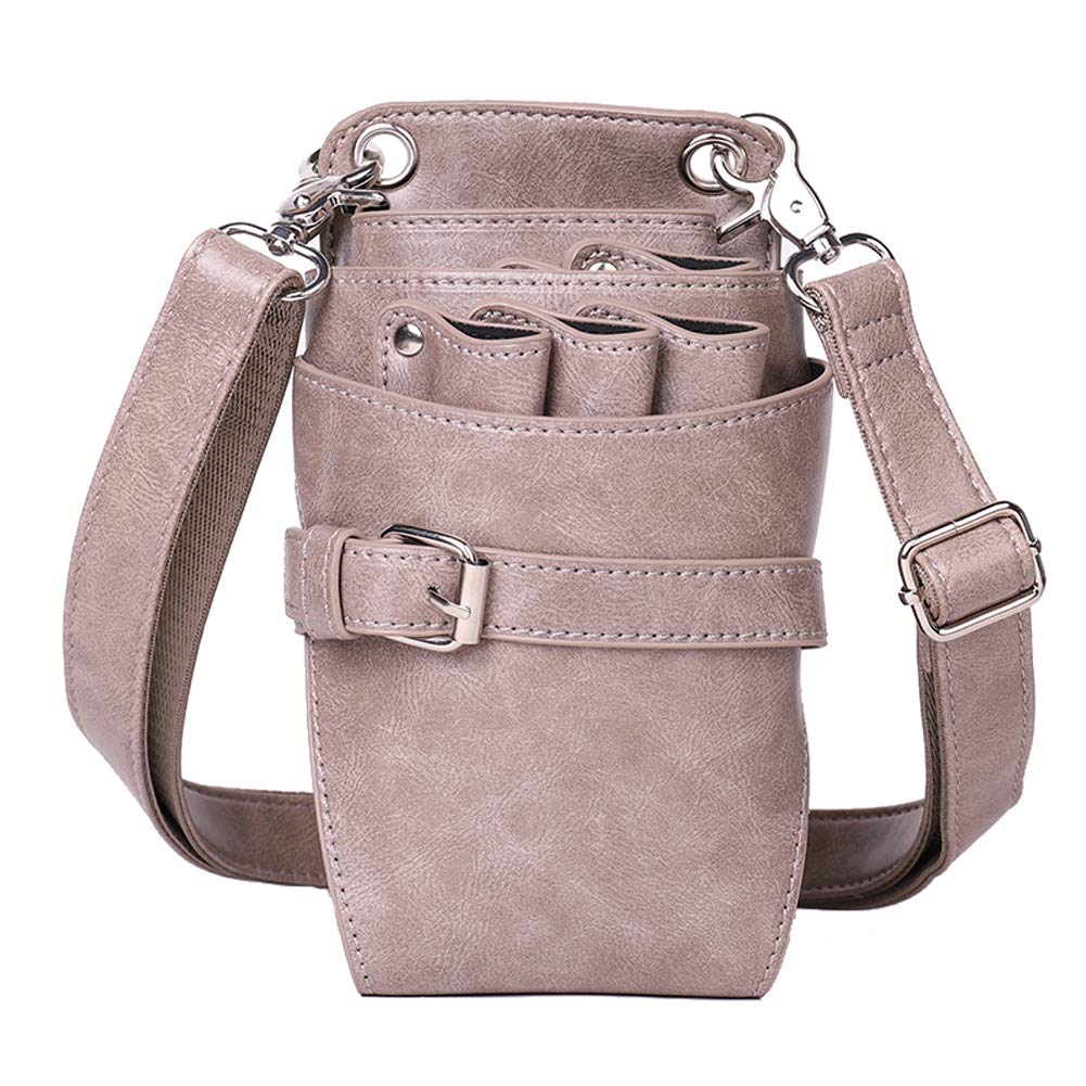 Werkzeugtasche Barber Toll PU Leder Friseur Schere Tasche Mit Stellbar Gürtel Friseursalon Schneide Tasche Reise Familie Veranstalter Miniwerkzeugtasche,Grün
