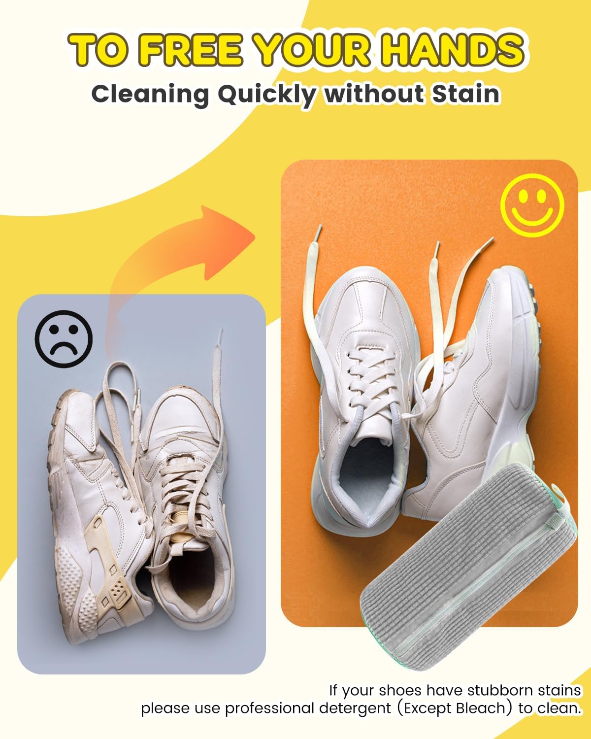 Shoe Washing Bag for Washing Machine, Shoe Laundry Bag For Washer And Dryer, Fluffy Fibers 360° Wrap-around Cleaning, Reusable Washer Shoe Bag For Sneaker Gym Shoes and All Shoe Types (Gray) image 4