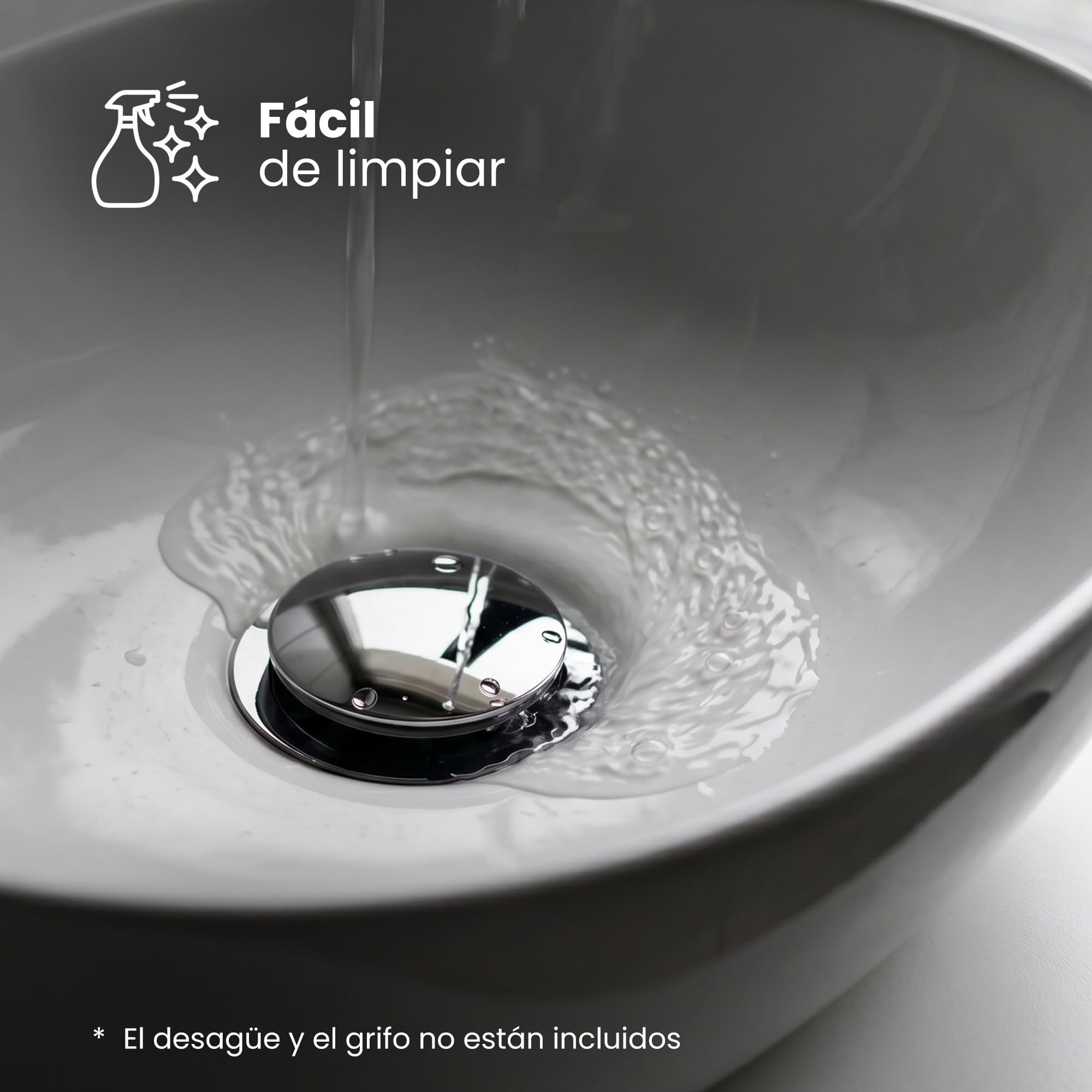 AKORD Lavabo sobre Encimera Ovalado OVALIS de Cerámica para Baño y Aseo, 41 x 33 x 14,5 cm, Blanco brillante