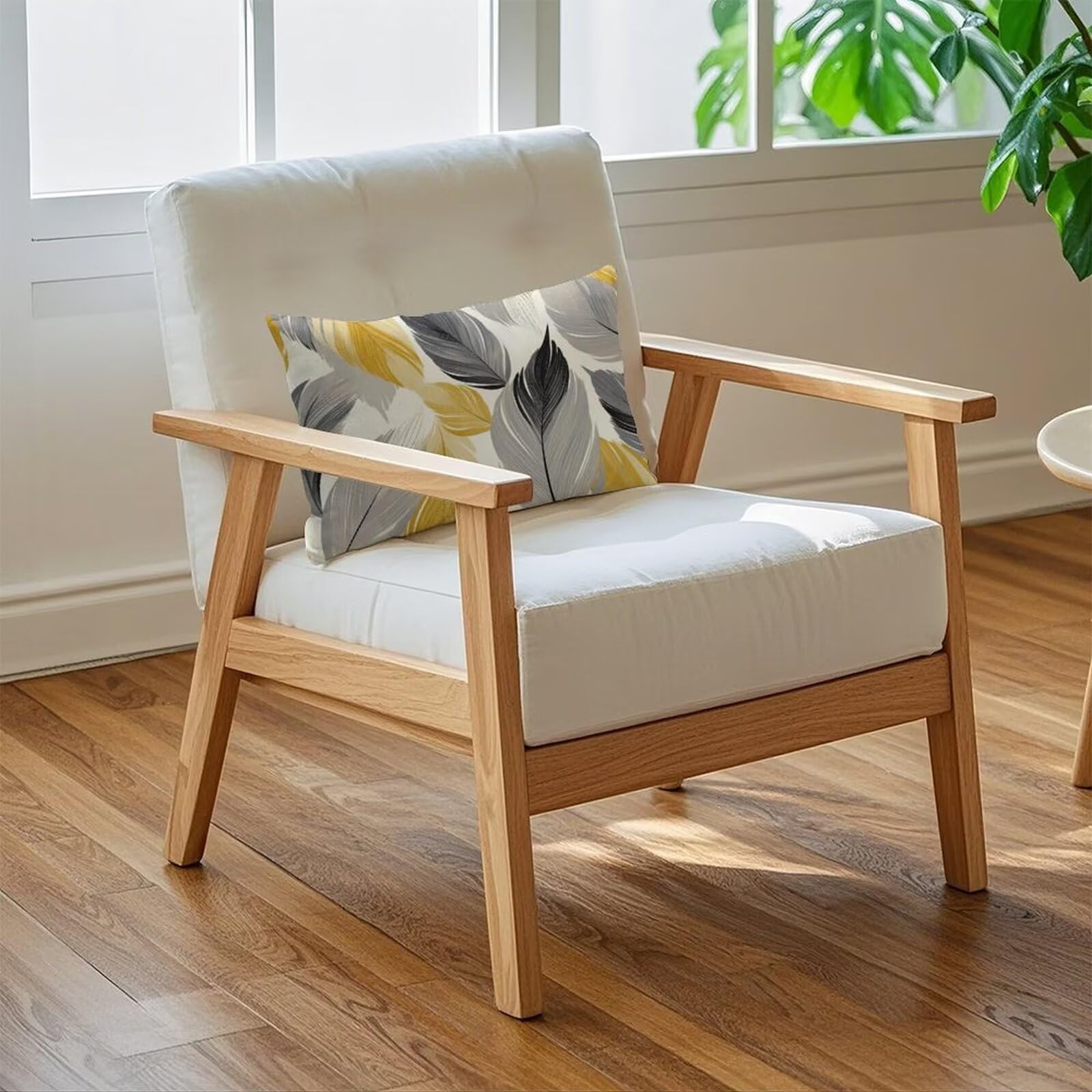 2et Set Kissenbezug 40x80 cm Dekokissen Sofakissen Outdoor Kissen Grau Kissenbezüge Kissenhüllen Dekorative Couchkissen Blatt Zierkissenbezüge mit Verstecktem Reißverschluss für Sofa Couch (XY303)