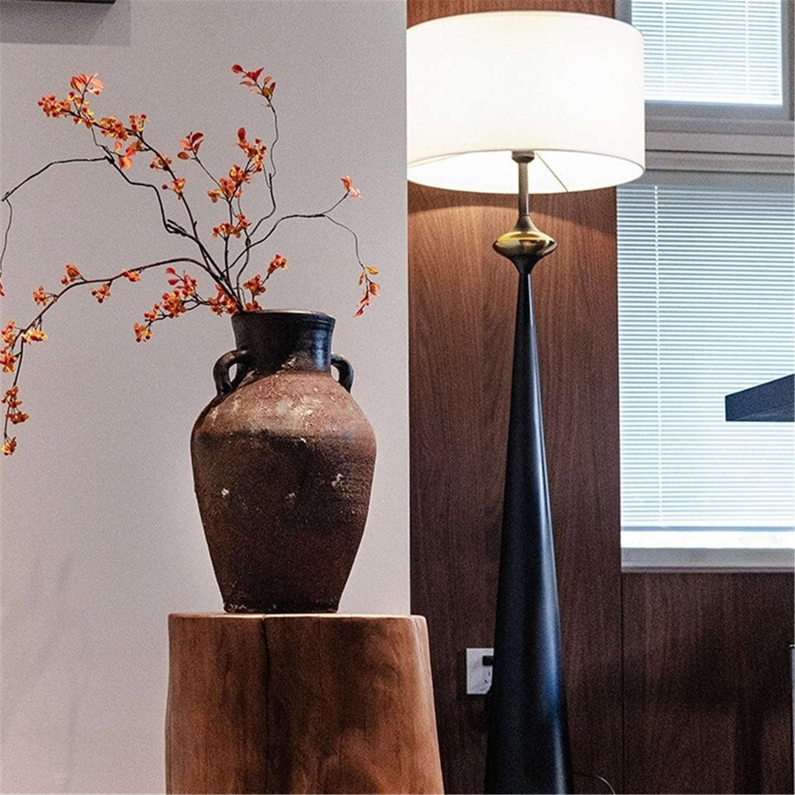 Vaso di Fiori Vasi rustici in Terracotta da 45 cm Vaso in Argilla invecchiata con Manici for Fattoria, Soggiorno