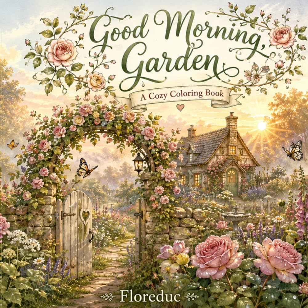 Good Morning, Garden: A Bold & Easy Coloring Book of Dewy Mornings, Blooming Gardens & Cozy Outdoor Rituals (Cozy Days Coloring Collection)