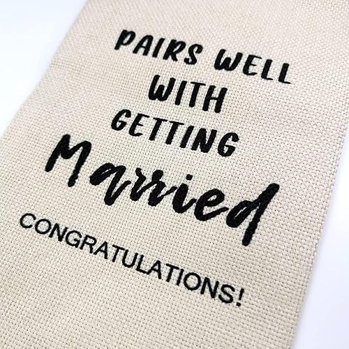 Miniatura 7 de LANBAIHE Bolsa de vino de boda, bolsa de regalo de vino de lino, parejas de boda, regalo de novia y novio, regalo de boda, bolsa de vino