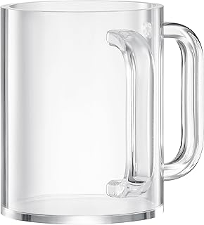 Khen Judaica Acrylic Hand Washing Cup for Netilat Yadayim with Dual Handles - 5" Clear Unbreakable Plastic Negel Vasser Wash Cup for Everyday & Passover Seder, Shabbat, Shul, Synagogue & Home (Clear)