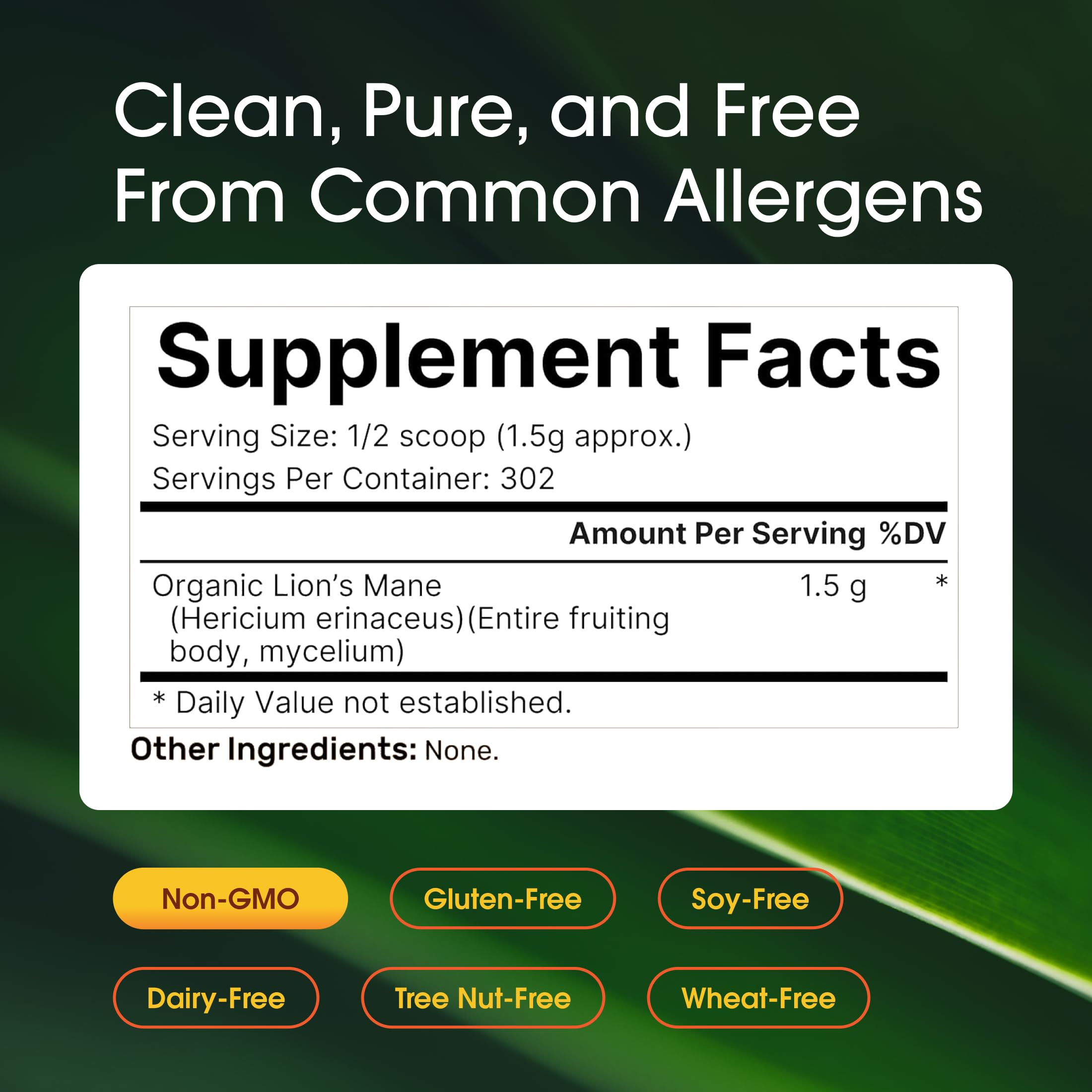 NatureBell Organic Lion's Mane Powder 1,500mg, 1 lb — Amazon image 3