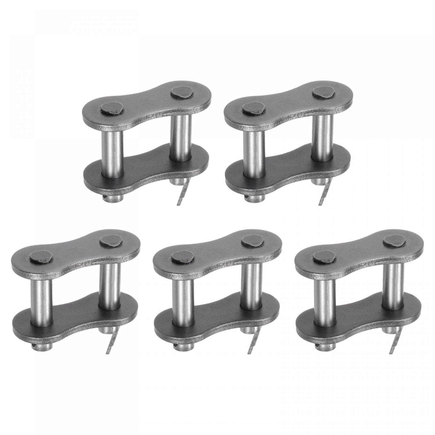 uxcell 5Pcs #120 Chain Master Connector Link Roller, 1 1/2" Pitch Carbon Steel, Standard Connecting Split Links for 24A Chain
