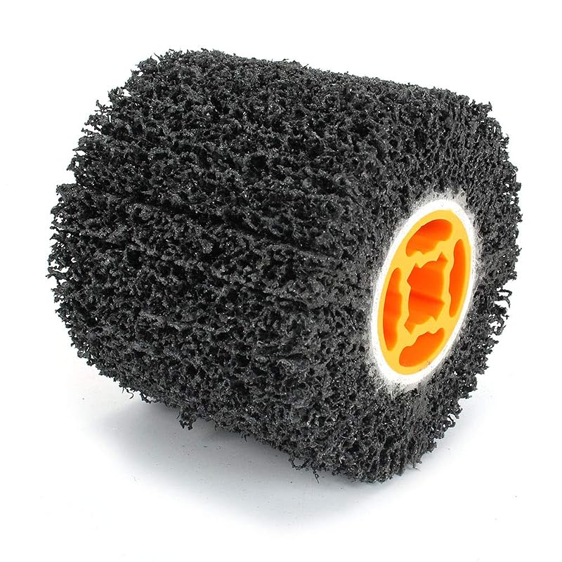 Rolo de Nylon para Remoção de Tinta e Ferrugem Baiwen 115 x 100 x 19 mm, Grão 120, para Máquina de Brunimento