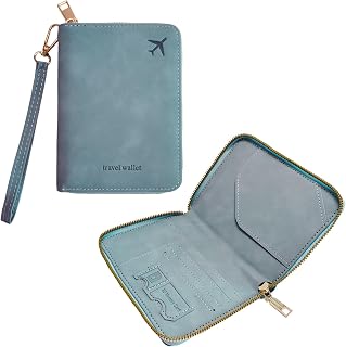 Passport Holder for Travel Wallet,RFID Detachable Wrist Strap Wallet