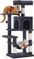 Vista 1 de Feandrea - Árbol para gatos de varios niveles para interiores, torre para gatos tipo condominio con 4 postes para rascar, 2 posaderos, hamaca y Gris