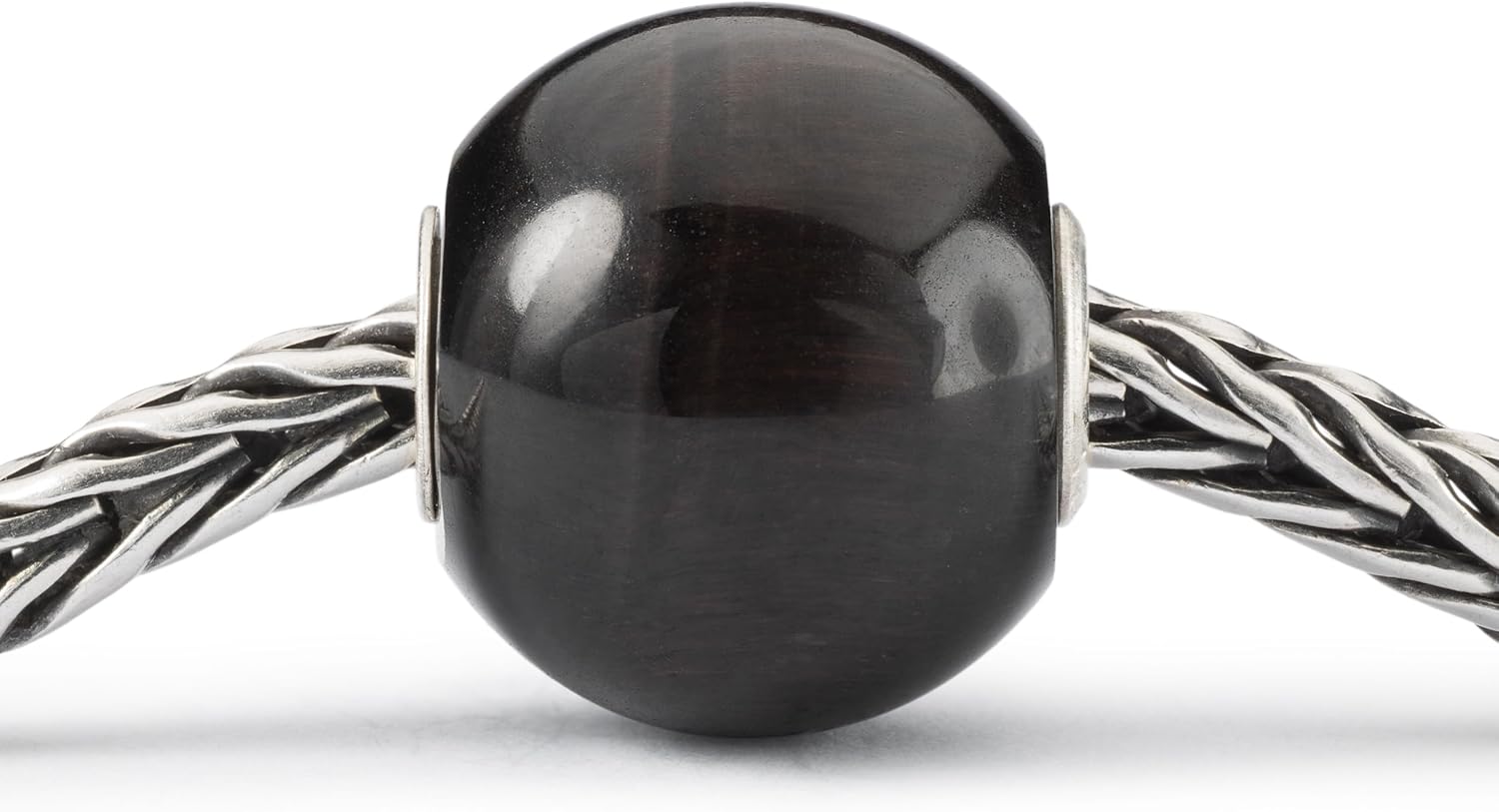 TROLLBEADS Jumbo Round Black Cat's Eye Bead
