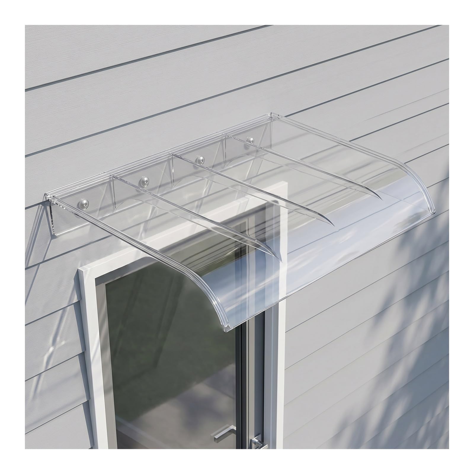 Zhengqian One Color Invisible Rain Shelter Cover,Transparent Front Door Canopy Outdoor Awning,Upgraded And Reinforced Polycarbonate,Uv Rain Snow Protection Patio Awning Canopy(W45*L80cm/W 17.7*L31.4in)