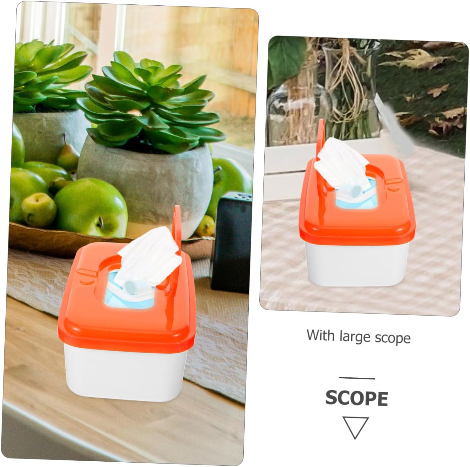 Garneck 2pcs Portable Wipes Dispenser Lightweight Reusable Tissue Holder Dustproof Container for Diapers Travel Home Use Convenient Storage for Tissues Kitchen Bathroom Random Color