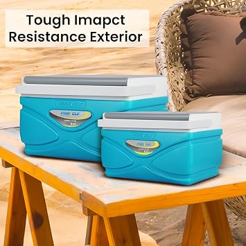 Picnic Cooler 4.5 Liter Hard Cooler Coolbox Keeps Contents Cool for 48 Hours BPA Free Outdoor Cooler Portable Cooler for Picnics, Grill, Camping (Orange)