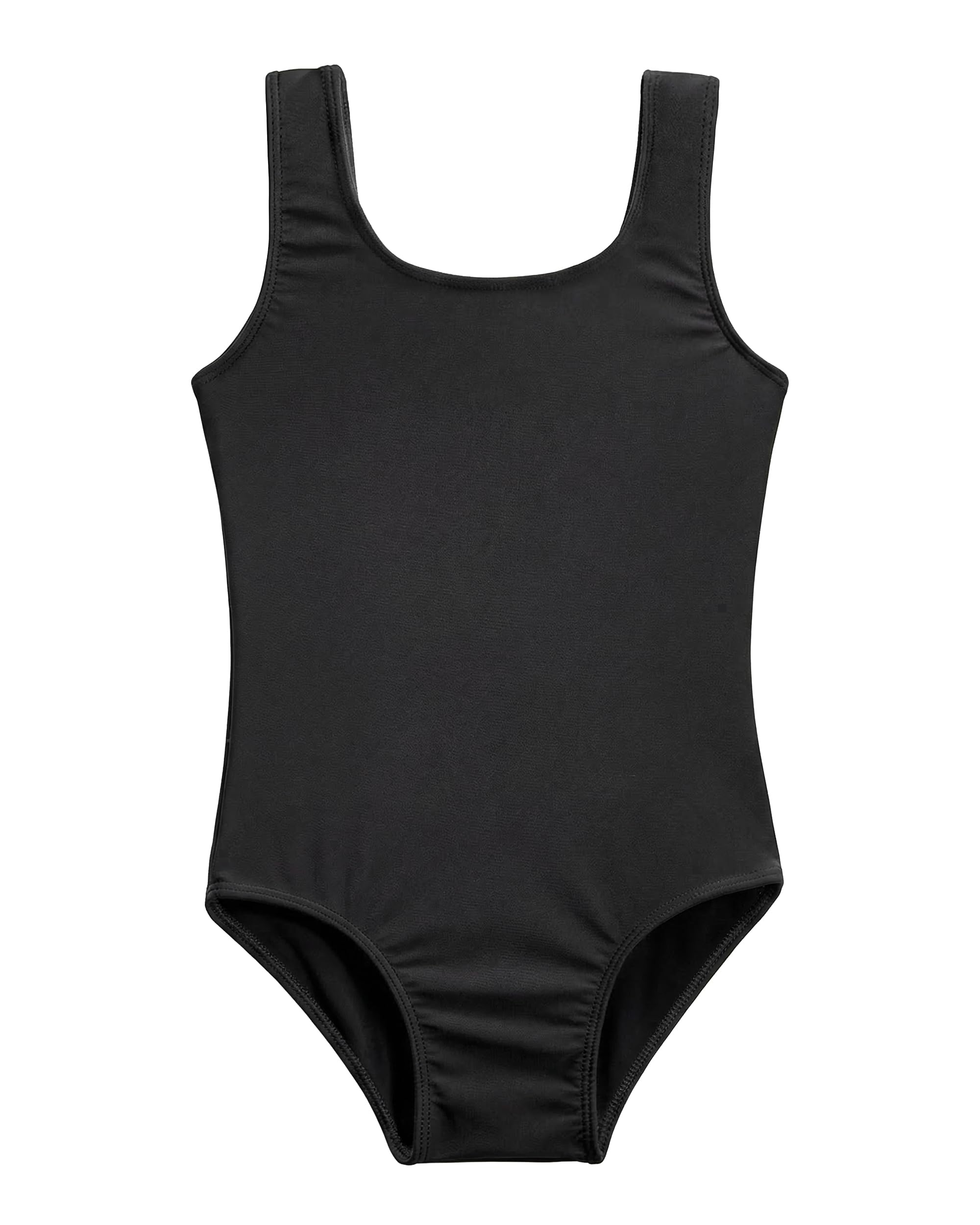 City Threads Girls Bathing Suit One Piece UPF 50+ Made in USA, Tank Swimsuits Girls Swimwear (Black, 12)