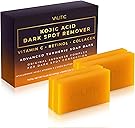 VALITIC Kojic Acid Dark Spot Remover Soap Bars with Vitamin C, Retinol, Collagen, Turmeric - Original Japanese Complex Infused Hyaluronic Acid, E, Shea Butter, Castile Olive Oil (4 Pack)