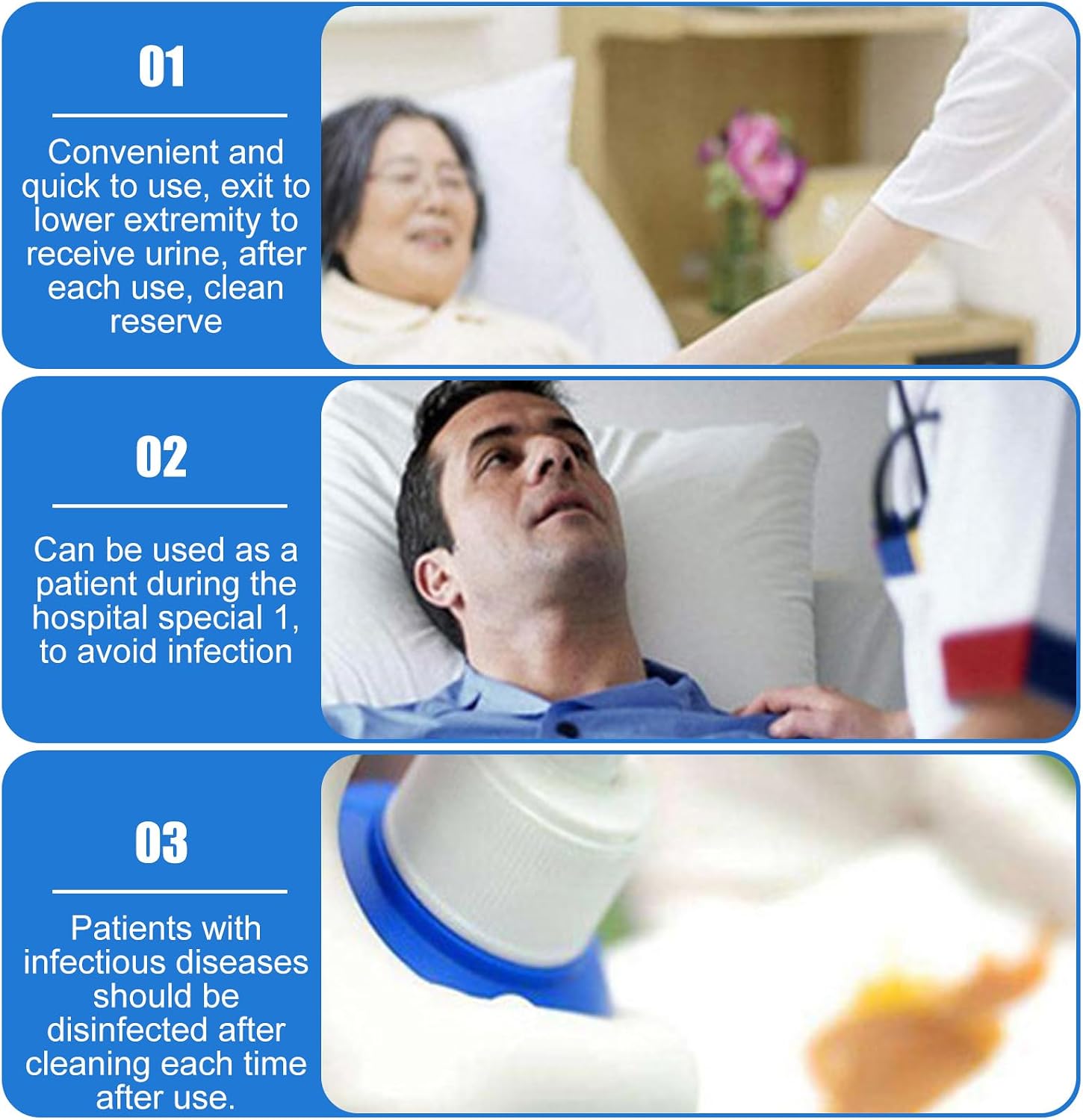 Portable Easy Bed Pan Female Urinal for Bed Bounds/Bedridden Patient Heavy Duty Bedpan for Elderly Females