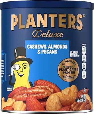PLANTERS Select Cashews, Almonds & Pecans, 15.25 oz. Resealable Container - Salted Nuts - Kosher, Packaging may Vary