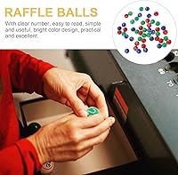 Vista 7 de Zerodeko 49 bolas numeradas para rifas de 1 a 49, accesorios de plástico para juegos de bingo, ligeros y duraderos para juegos de fiesta