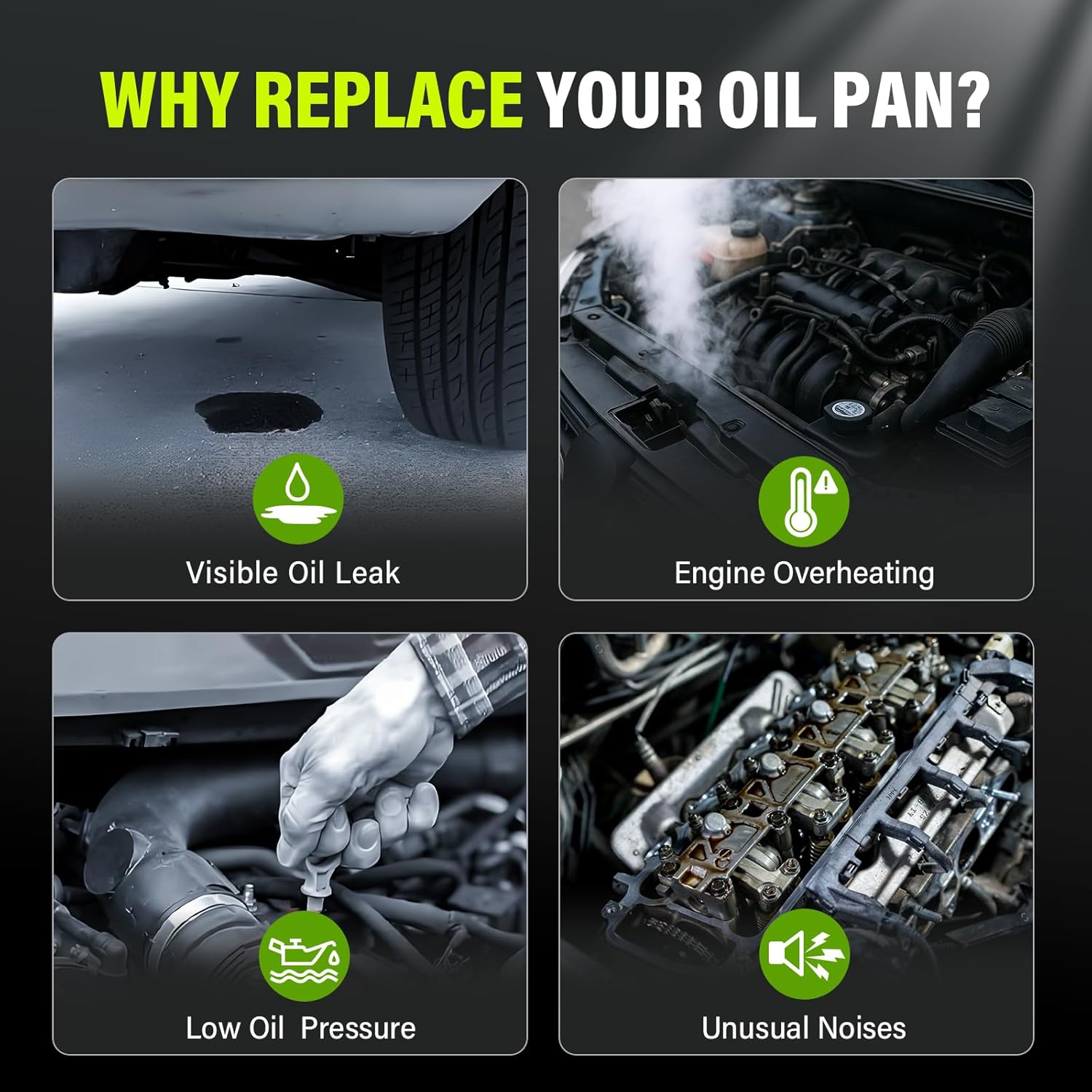 Oil Pan 264-414 Fit For Honda CRV CR-V 2007 2008 2009 2.4L 311-50181 Engine Oil Pan Replace HOP15A 11200-RZA-000 11200RZA000,Gasket not included