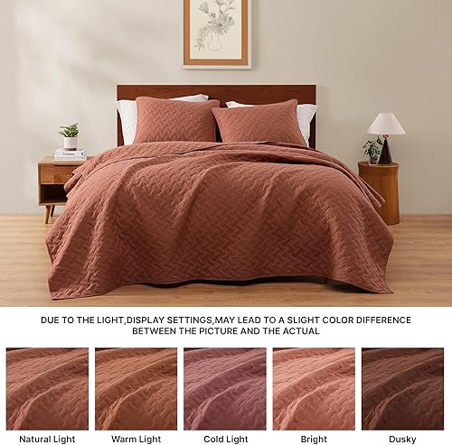 Miniatura 46 de WRENSONGE - Juego de edredón blanco tamaño queen de 3 piezas, colcha ligera para todas las estaciones del verano, juego de ropa de cama suave con 2