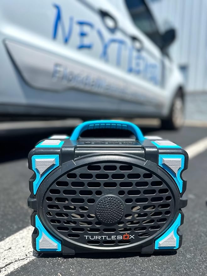 | Turtlebox Seadek Pads | Fits Gen 2 and Gen 3 Models | Custom Turtle Design | Adhesive Backing | Turtlebox Speaker Accessories | Storm Gray/Bahama Blue