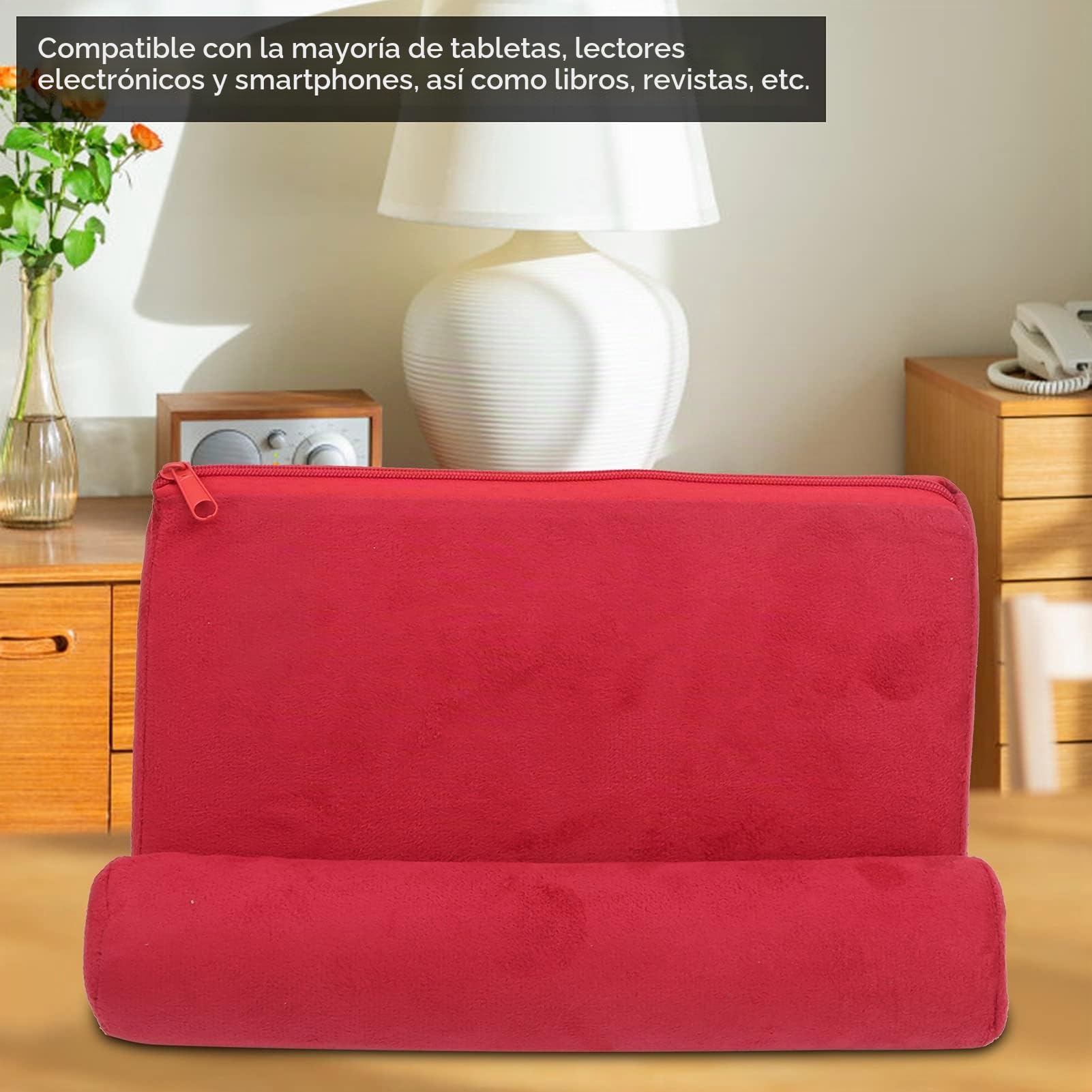 Soporte Para Tableta De Almohada, Soporte Para Teléfono Móvil Cojín Para Descanso En Cama Soporte Para Lectura De Tableta Soporte Para Tableta Suave Multiángulo Para Tabletas, Kindle, Teléfonos Inteli