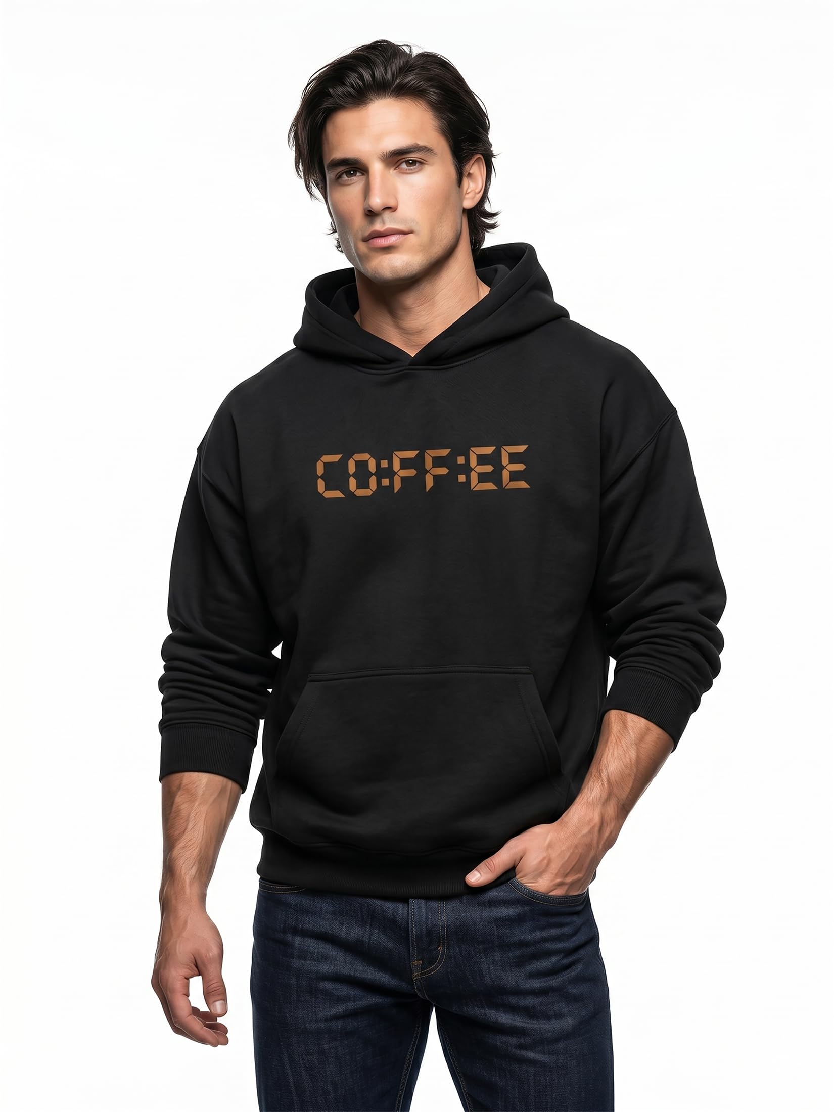 MAKAYA bluza z kapturem męska Coffee Time dla miłośników kawy barista styl lifestyle hoodie z nadrukiem
