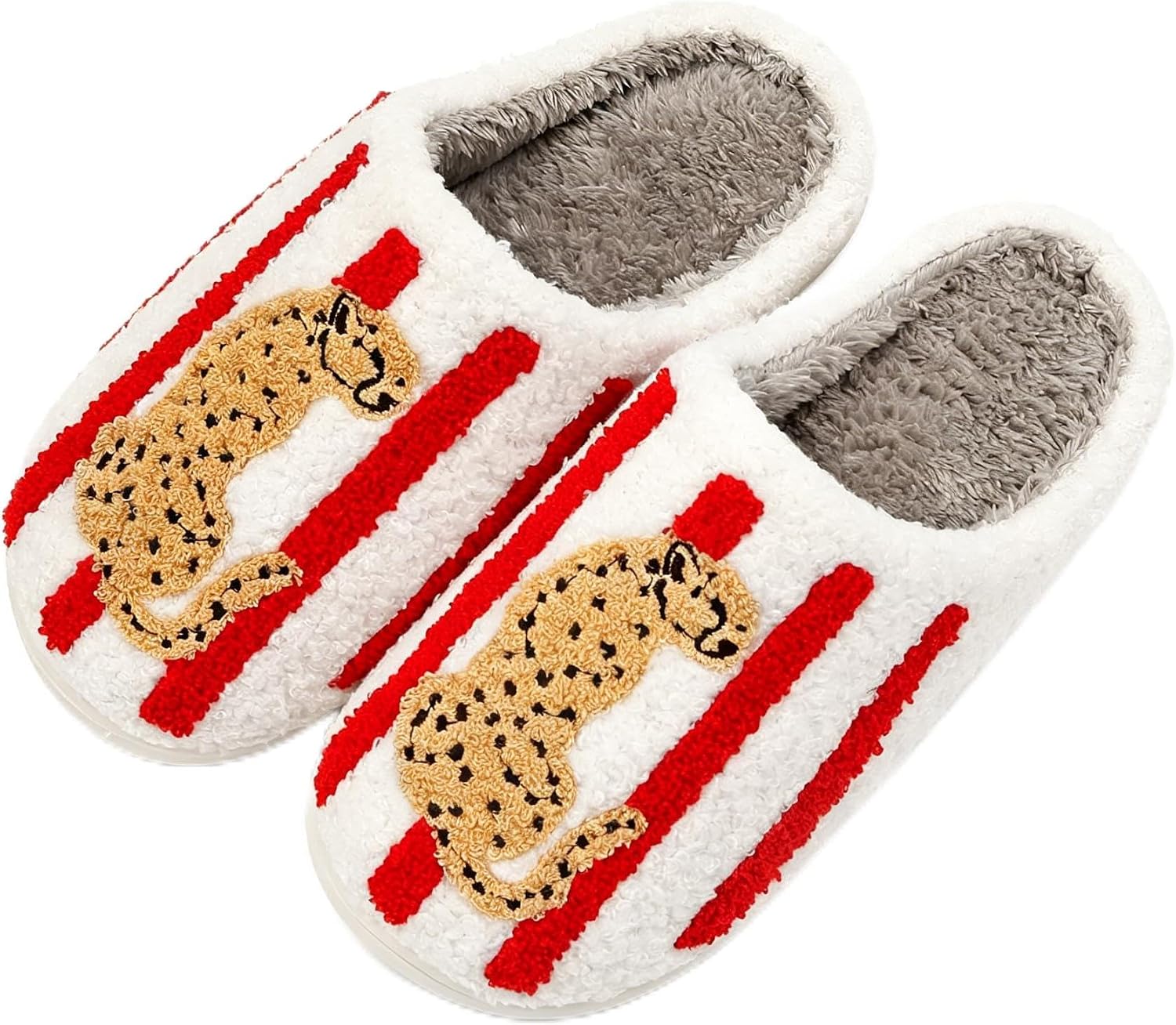 Women's Plush Heart Love Slippers - Blue Eyes Mushroom Cat Ears Retro Memory Foam Soft Plush Home Shoes