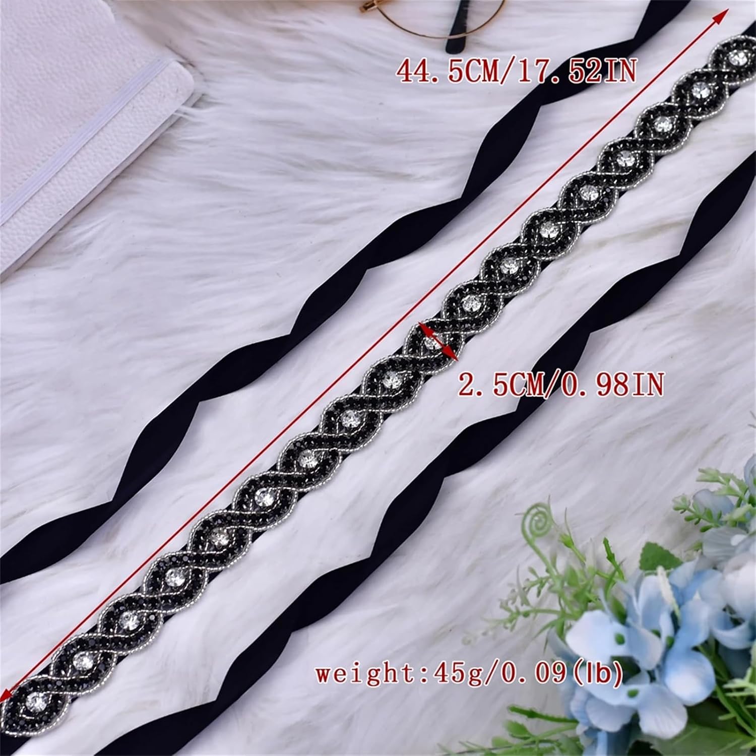 Women’S Thin Bridal Belt With Rhinestone Applique A Decorative Waist Accessory For Prom And Wedding Dresses
