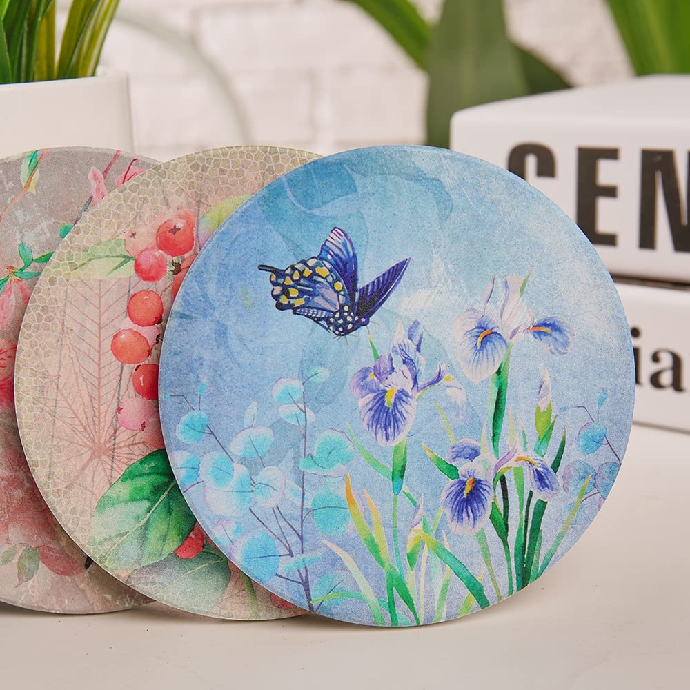 Amazon｜Trinsi ドリンク用コースター 10枚セット 吸収性セラミック