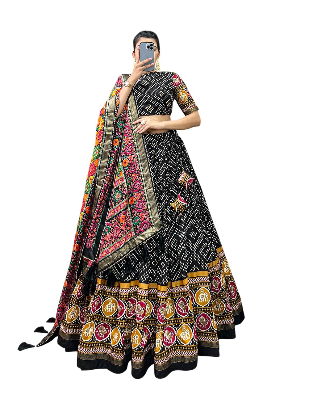 Women’s Purple Printed Lehenga Choli with Colorful Dupatta | Designer Traditional Indian Ethnic Wear Outfit | Navratri & Celebration Lehenga Set-image-36